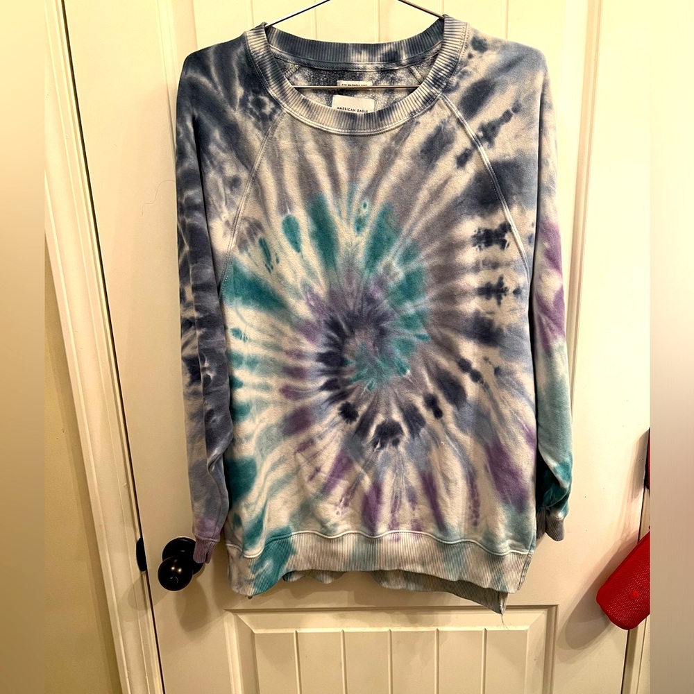 Tie dye American Eagle crew neck